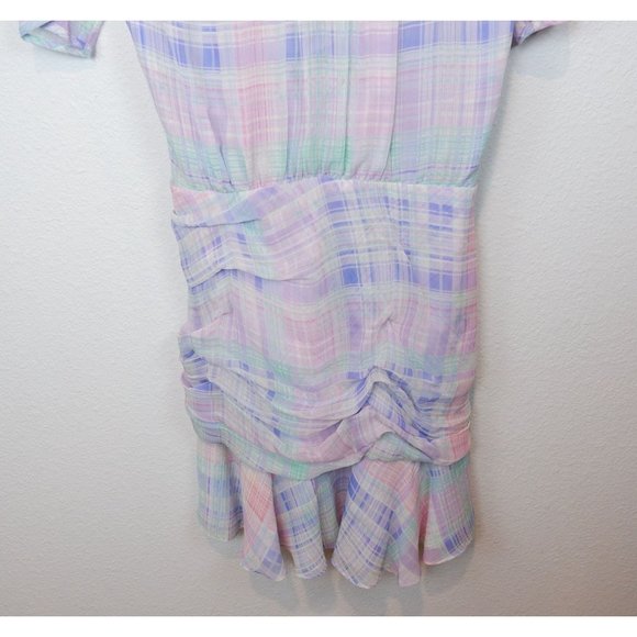 Veronica Beard Womens Dakota Plaid Silk Mini Dress, size 6 - Picture 11 of 16